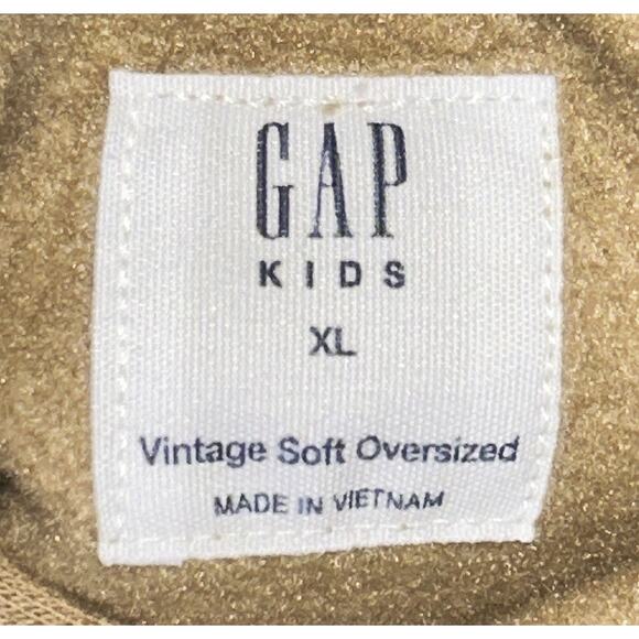 NWOT Gap Kids Vintage Soft Oversized Tan Hoodie XL 12 - Picture 5 of 6